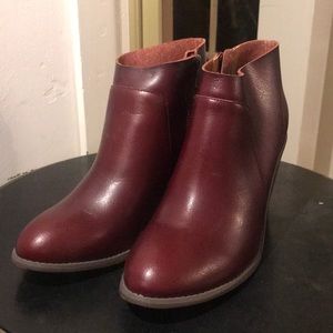 Free People dark red Leather Booties - BRAND NEW!
